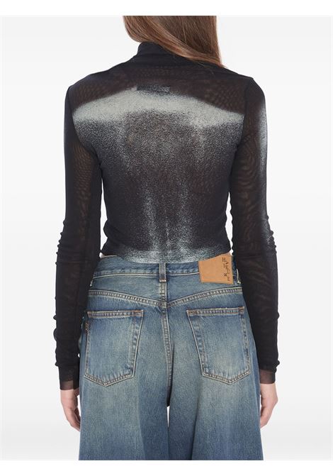 body dust crop top woman black and silver JEAN PAUL GAULTIER | 25/04-W-TO351-M010P0091